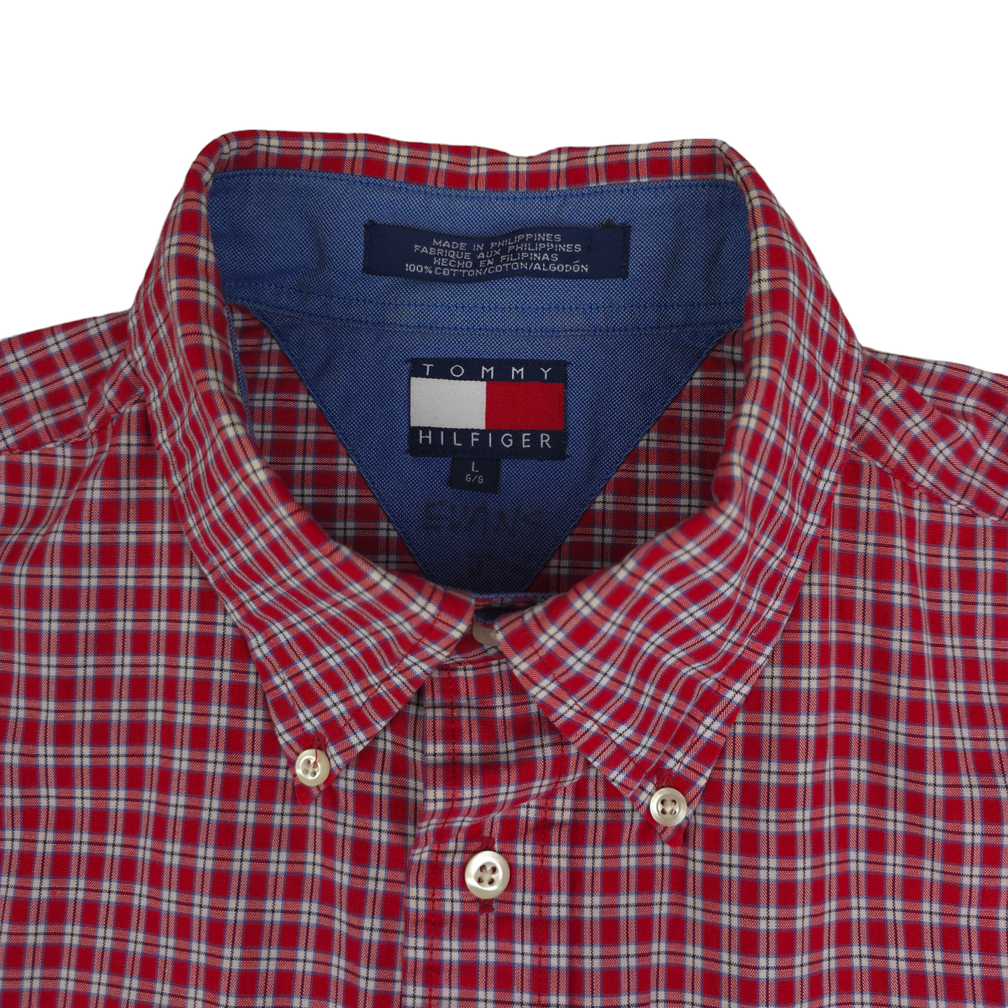Vintage Tommy Hilfiger Check Button Up Shirt - XL