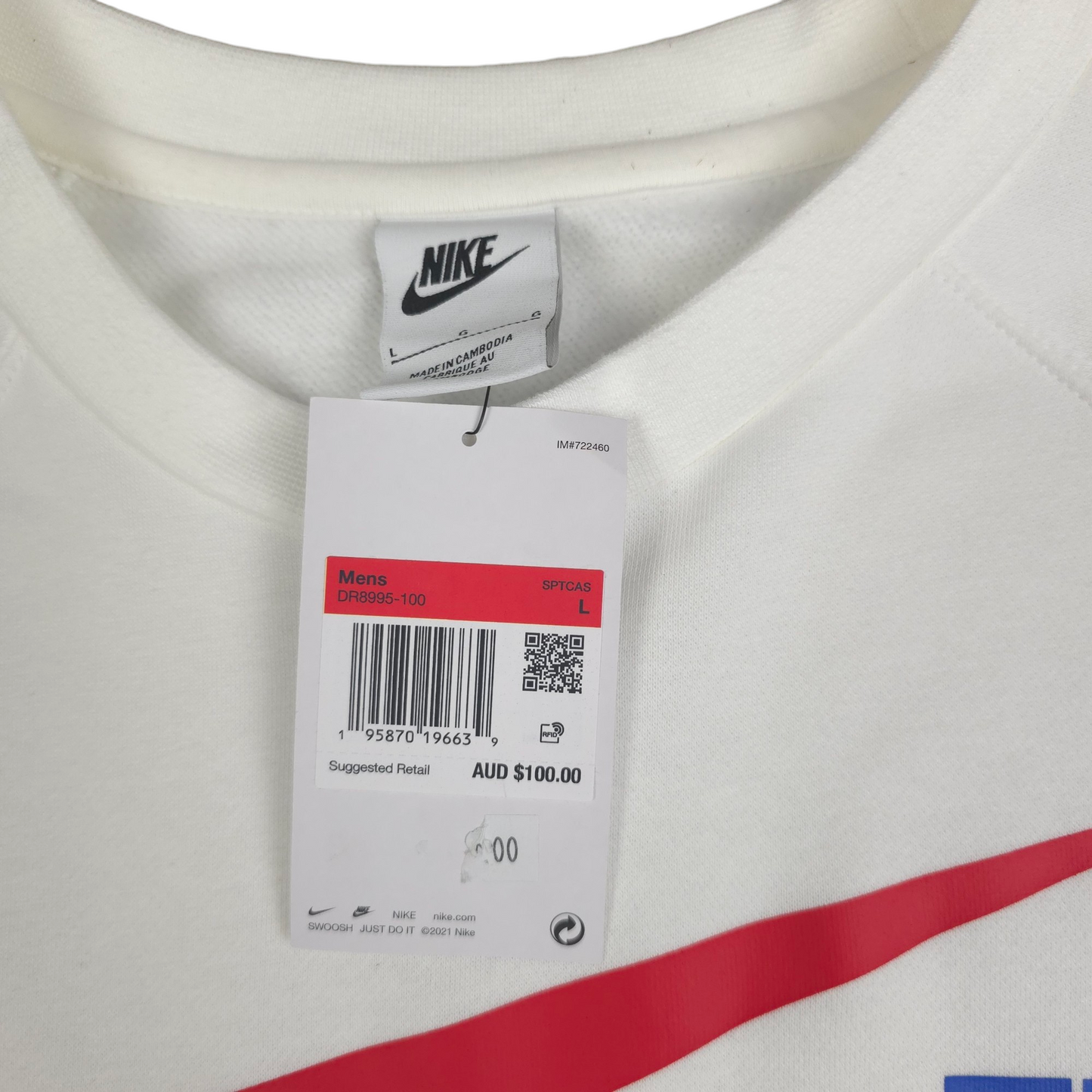 Nike Wrap Around Swoosh Sweater - L
