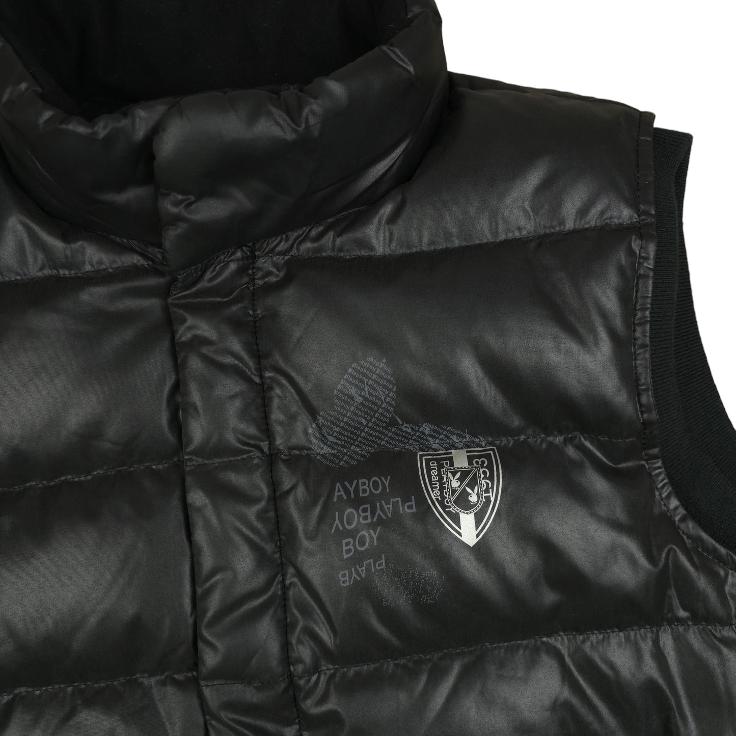 Vintage Y2K Playboy Puffer Vest Gilet - L