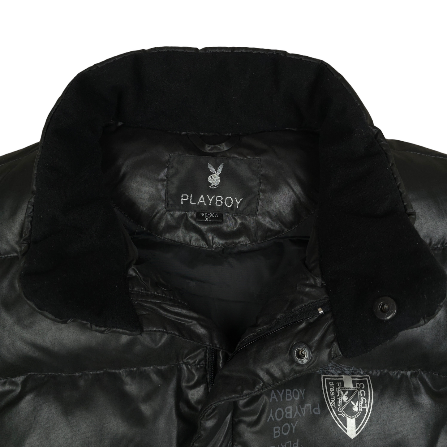 Vintage Y2K Playboy Puffer Vest Gilet - L