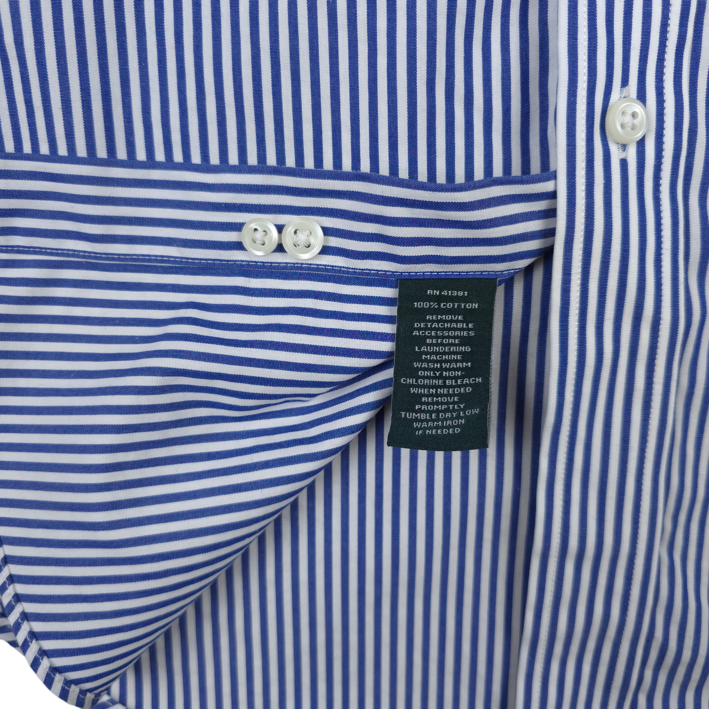 Lauren Ralph Lauren Striped Button Up Shirt - M