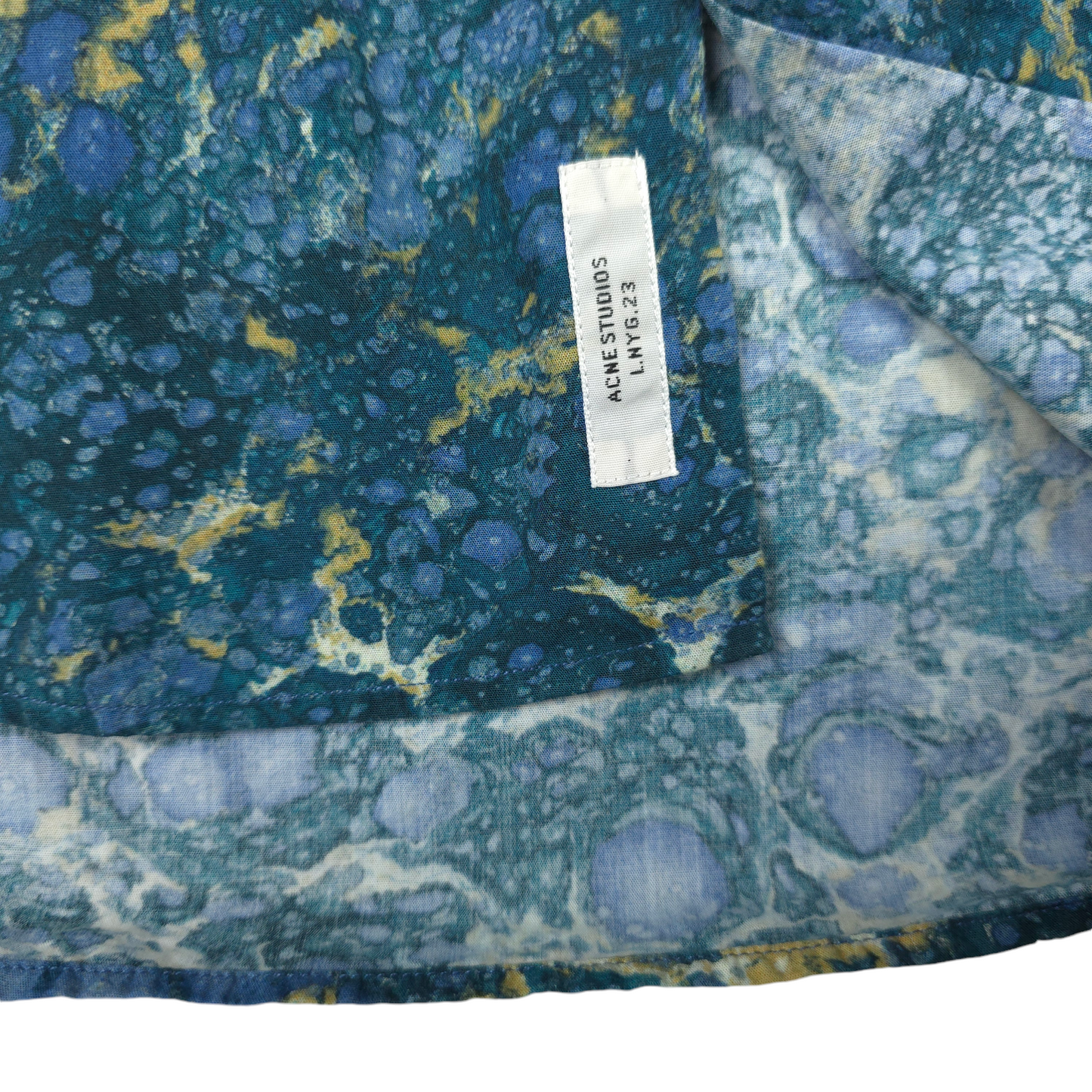 Acne Studios AW13 Isherwood Marble Button Up Shirt - L