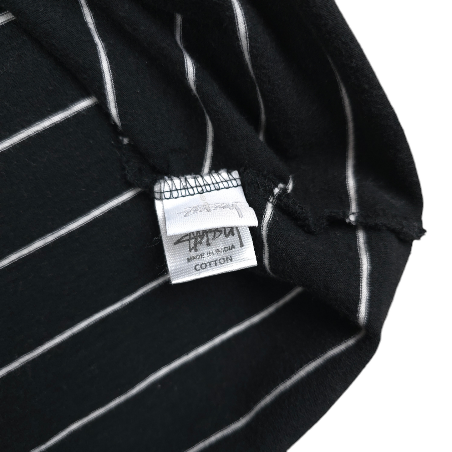 Stussy Box Logo Striped Tee - L