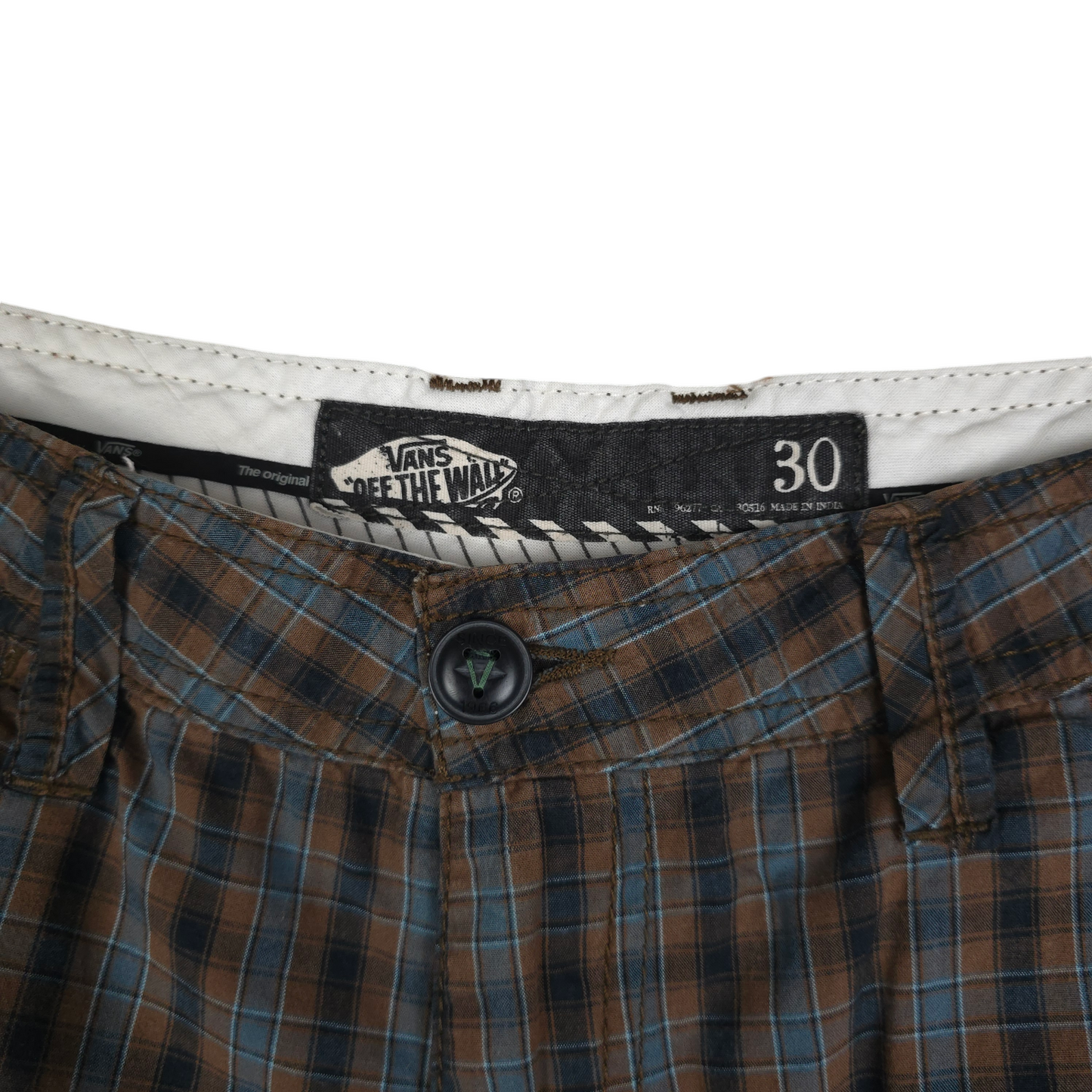 Y2K Vans Check Shorts - 30