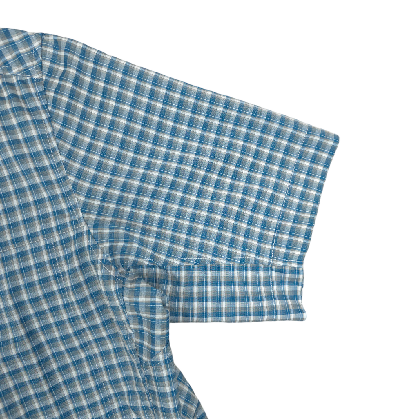 Kathmandu Lightweight Check Short Sleeve Button Up Shirt - L