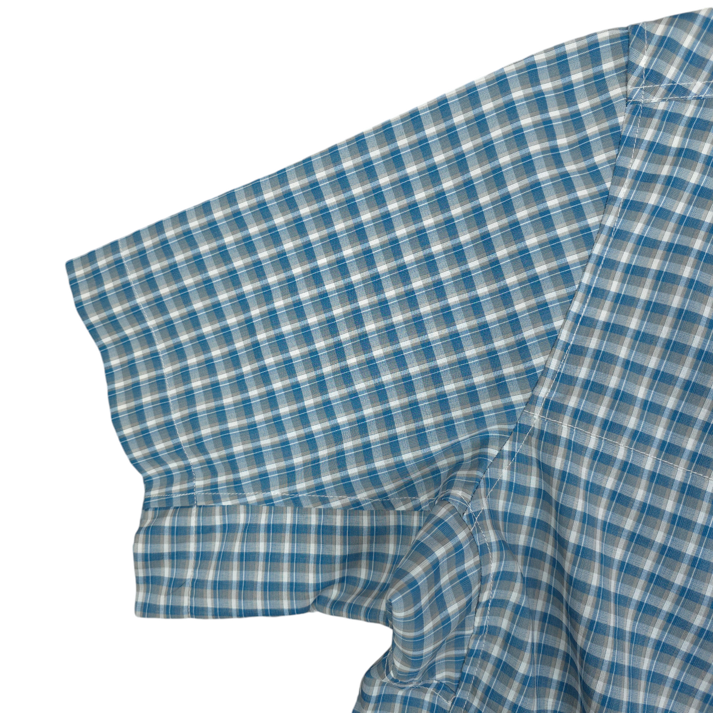 Kathmandu Lightweight Check Short Sleeve Button Up Shirt - L