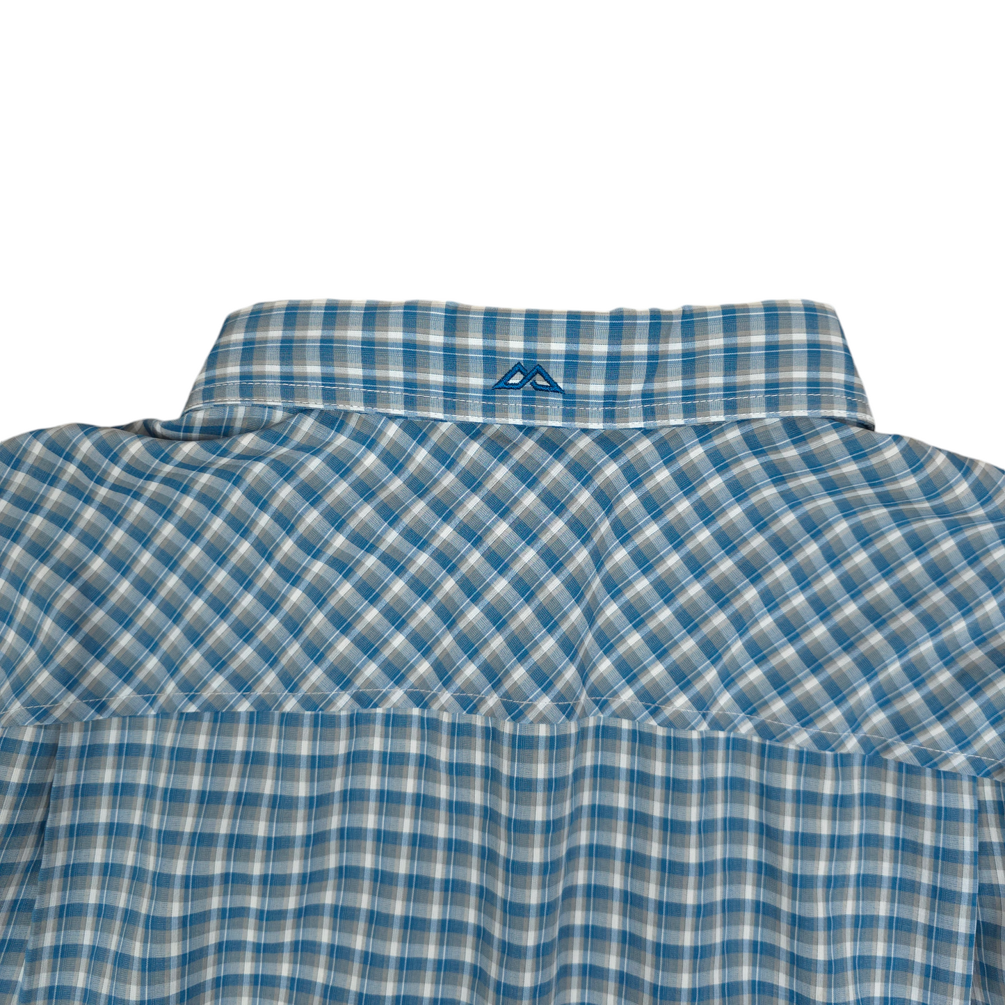 Kathmandu Lightweight Check Short Sleeve Button Up Shirt - L