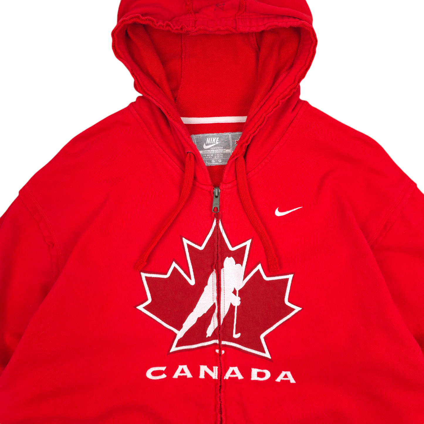 Vintage Nike Team Canada Full Zip Hoodie - L