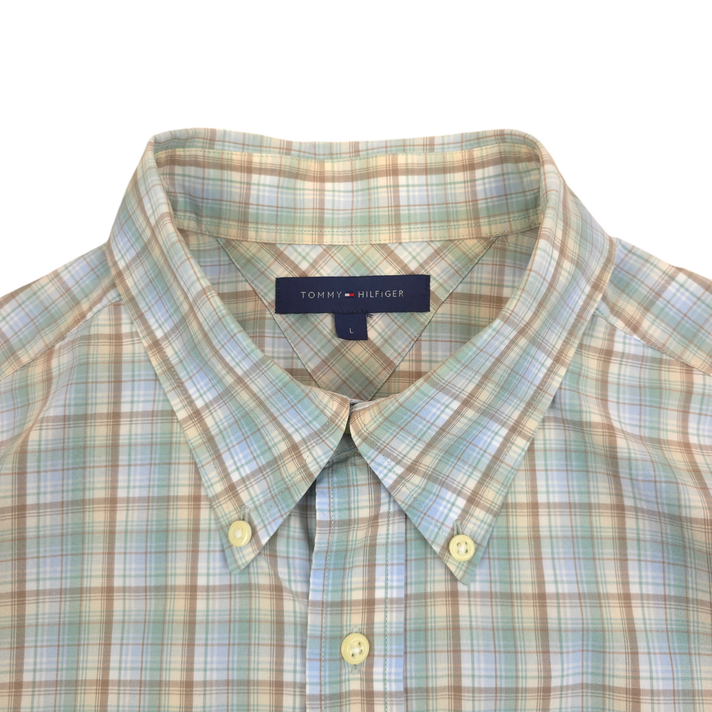 Y2K Tommy Hilfiger Check Button Up Shirt - XL