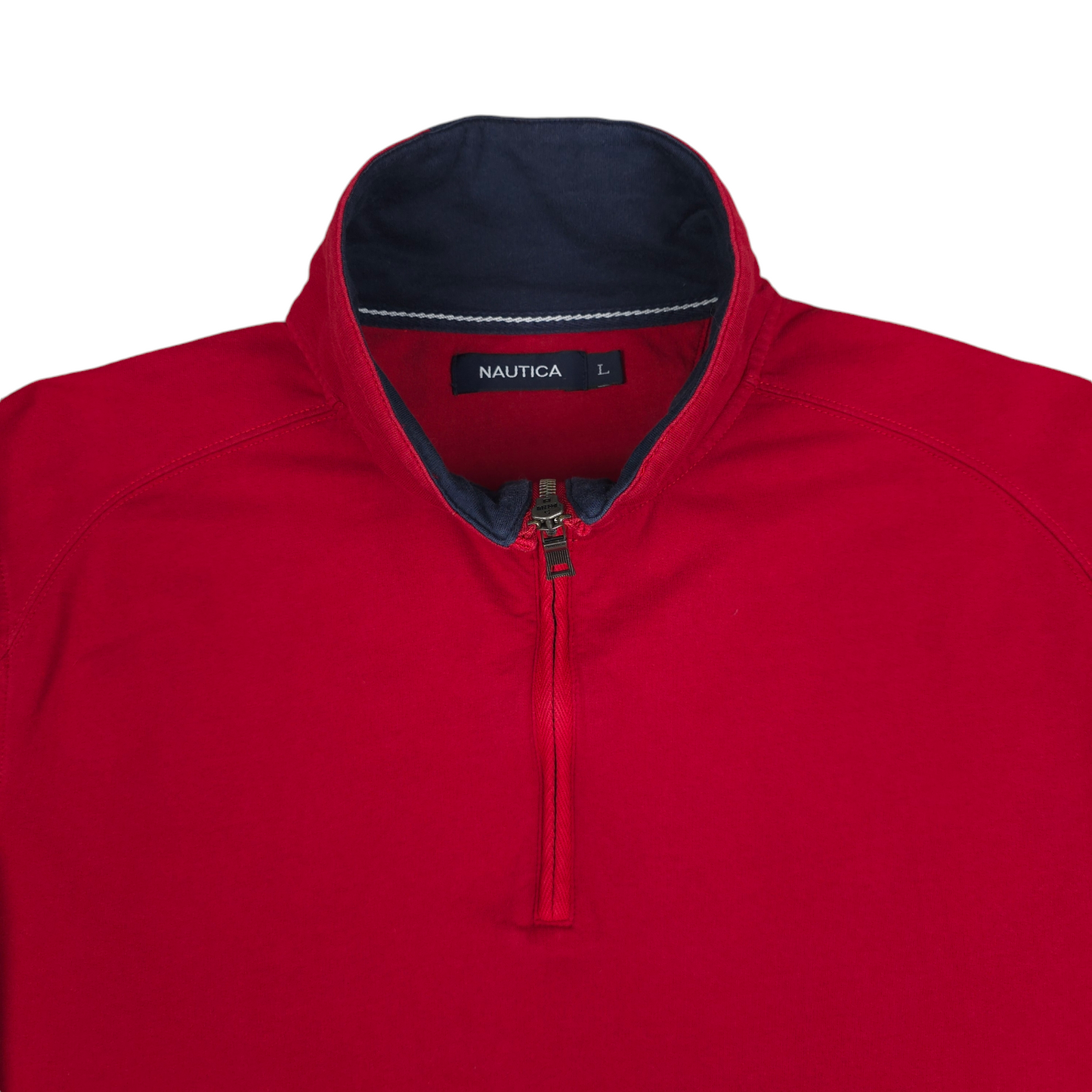 Y2K Nautica 1/4 Zip Long Sleeve Tee - L