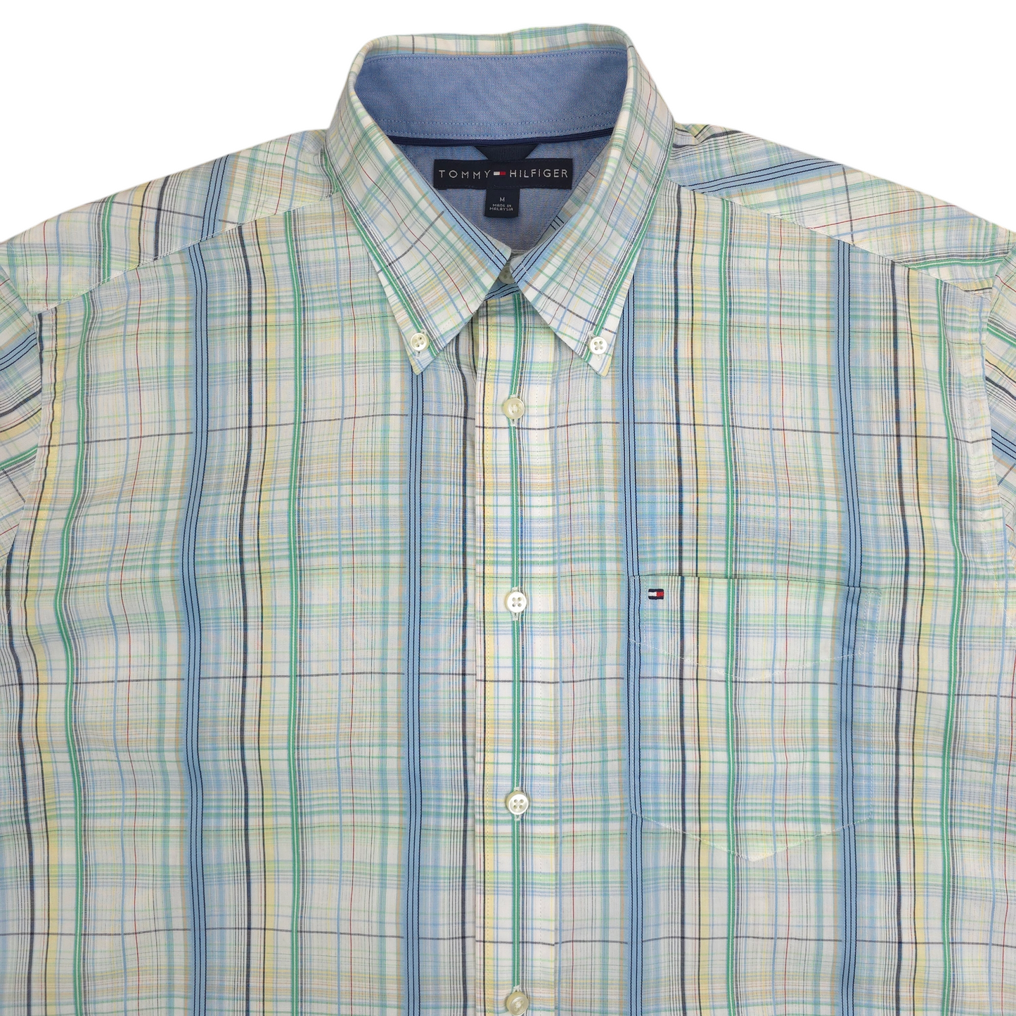 Y2K Tommy Hilfiger Plaid Button Up Shirt - L