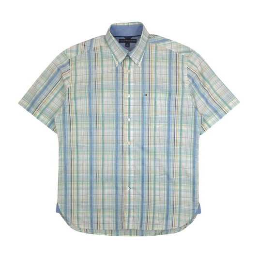 Y2K Tommy Hilfiger Plaid Button Up Shirt - L