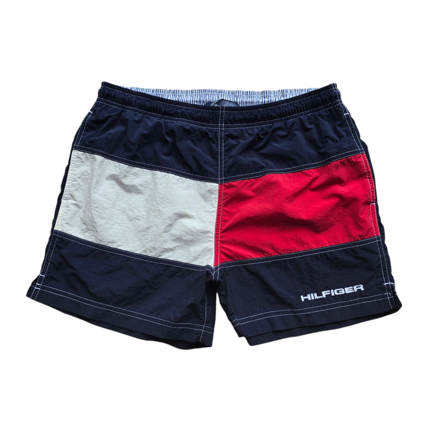 Vintage Tommy Hilfiger Flag Swim Shorts - M