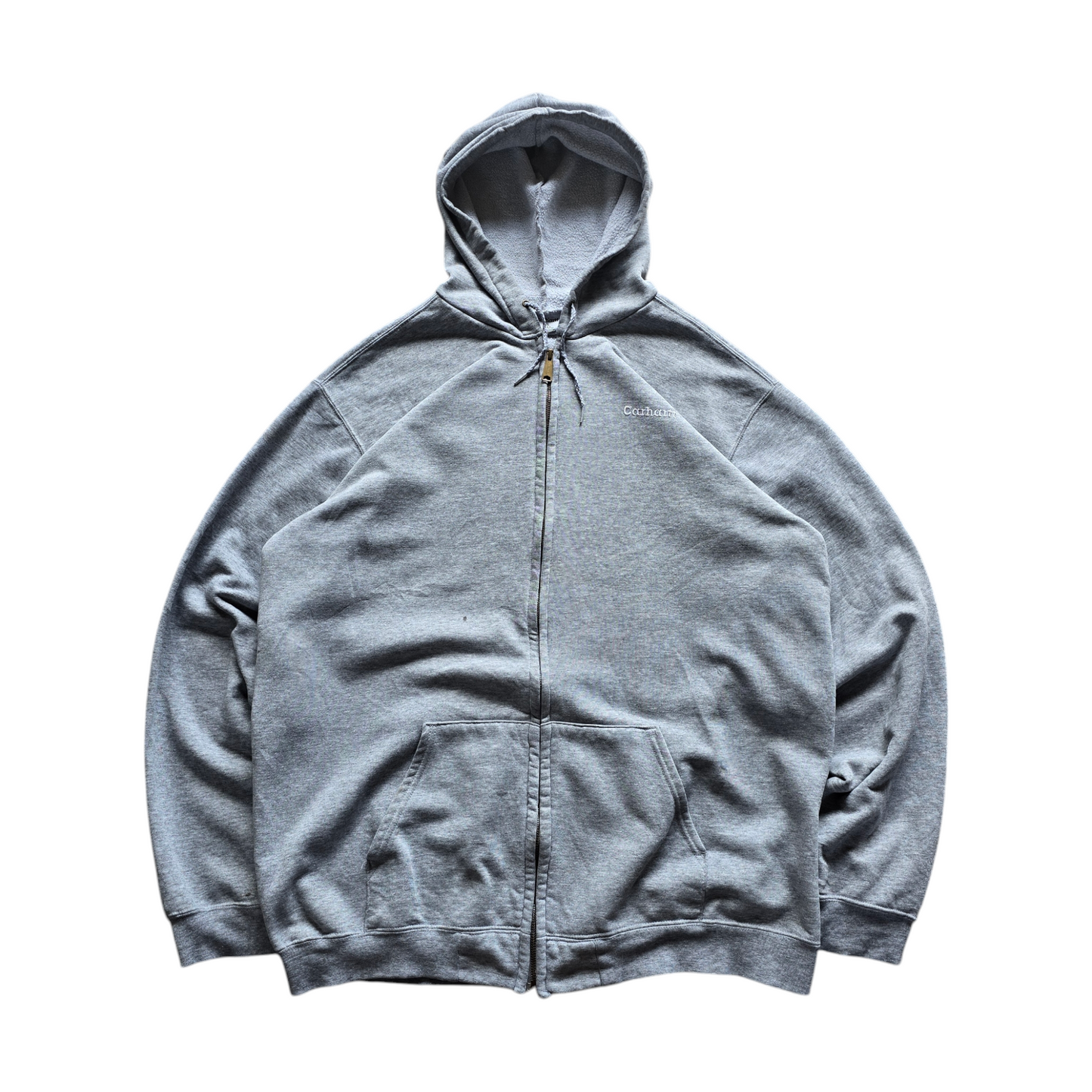 Vintage Carhartt Full Zip Embroidered Hoodie - XXL