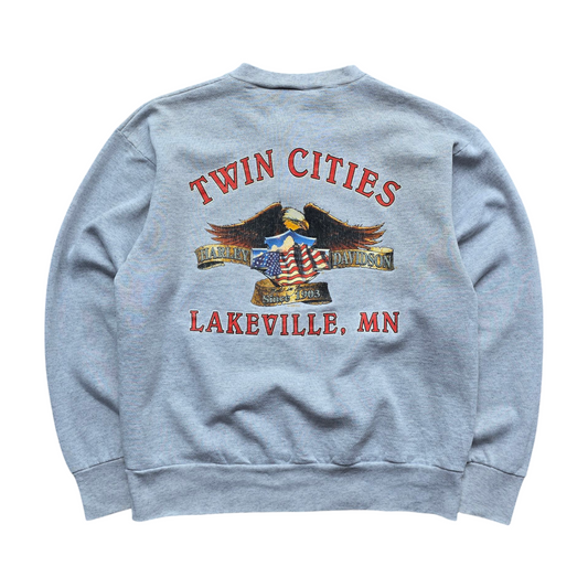 Vintage Harley Davidson Henley Sweatshirt - M