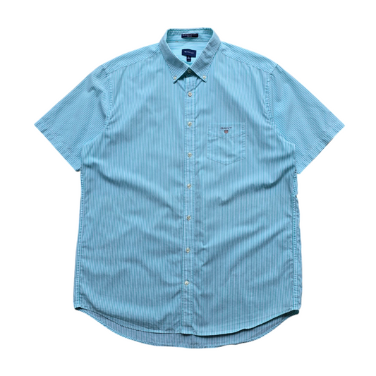Gant Striped Short Sleeve Button Up Shirt - XL