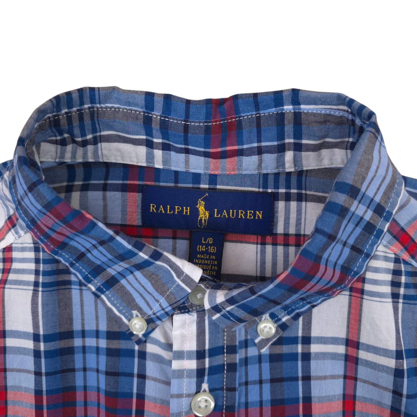 Ralph Lauren Short Sleeve Button Up Shirt - BOYS L