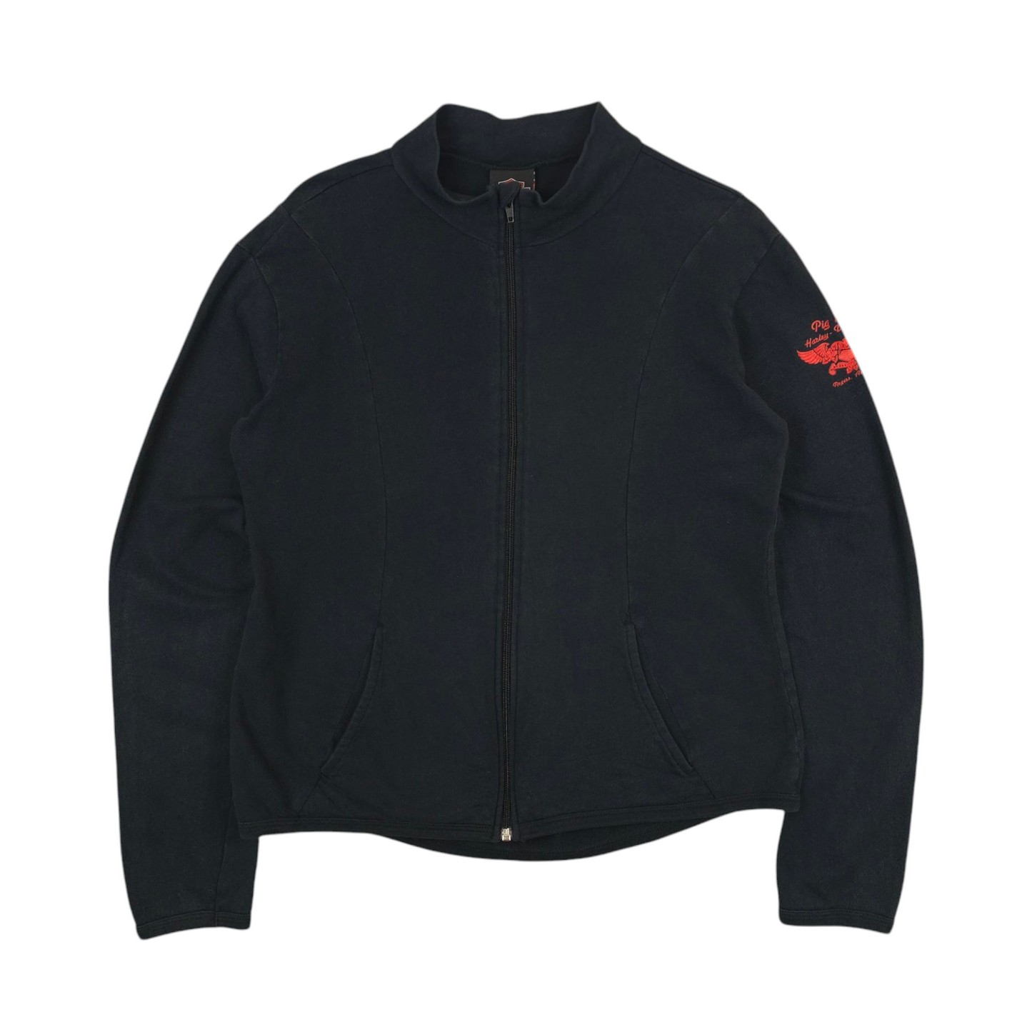 Y2K Harley Davidson Lightweight Full Zip Sweatshirt - WMNS M/L