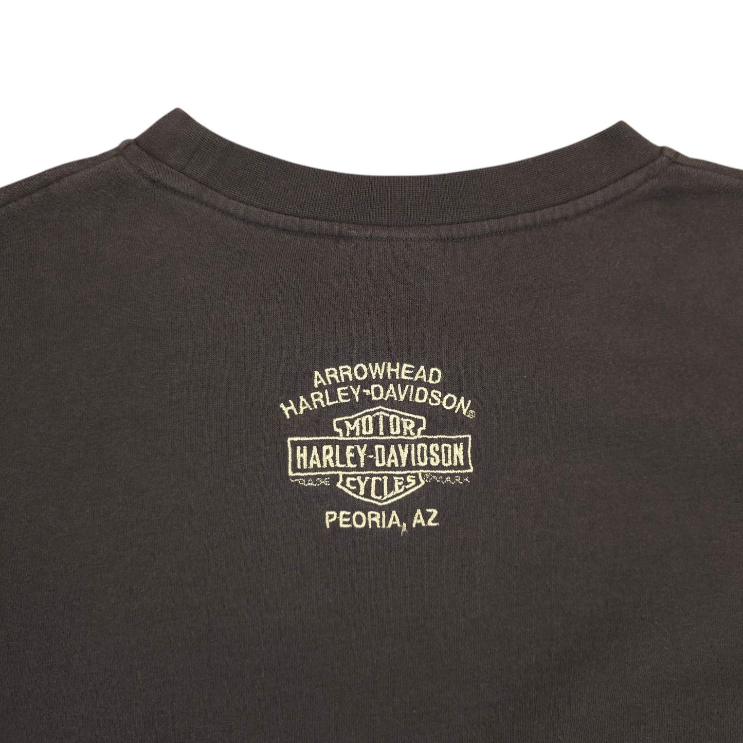 Y2K Harley Davidson Embroidered Sweatshirt - L