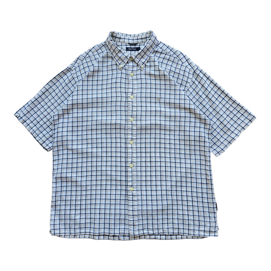 Y2K Nautica Check Button Up Shirt - XL