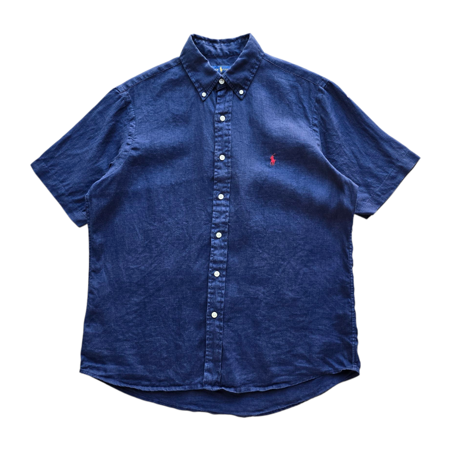 Ralph Lauren Linen Short Sleeve Button Up Shirt - M