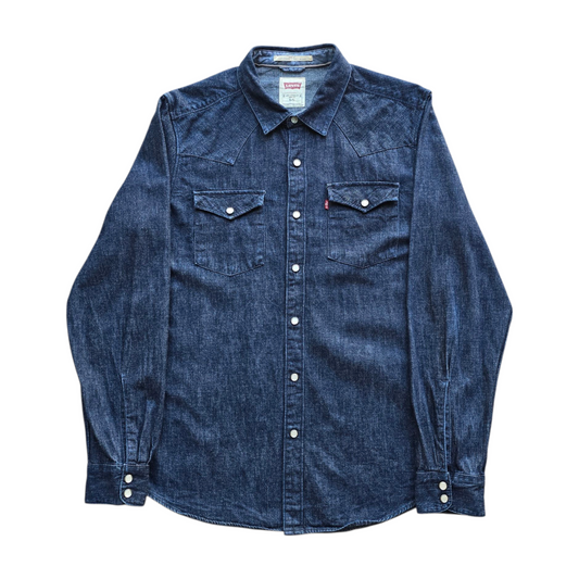 Levi's Pearl Snap Long Sleeve Denim Shirt - L