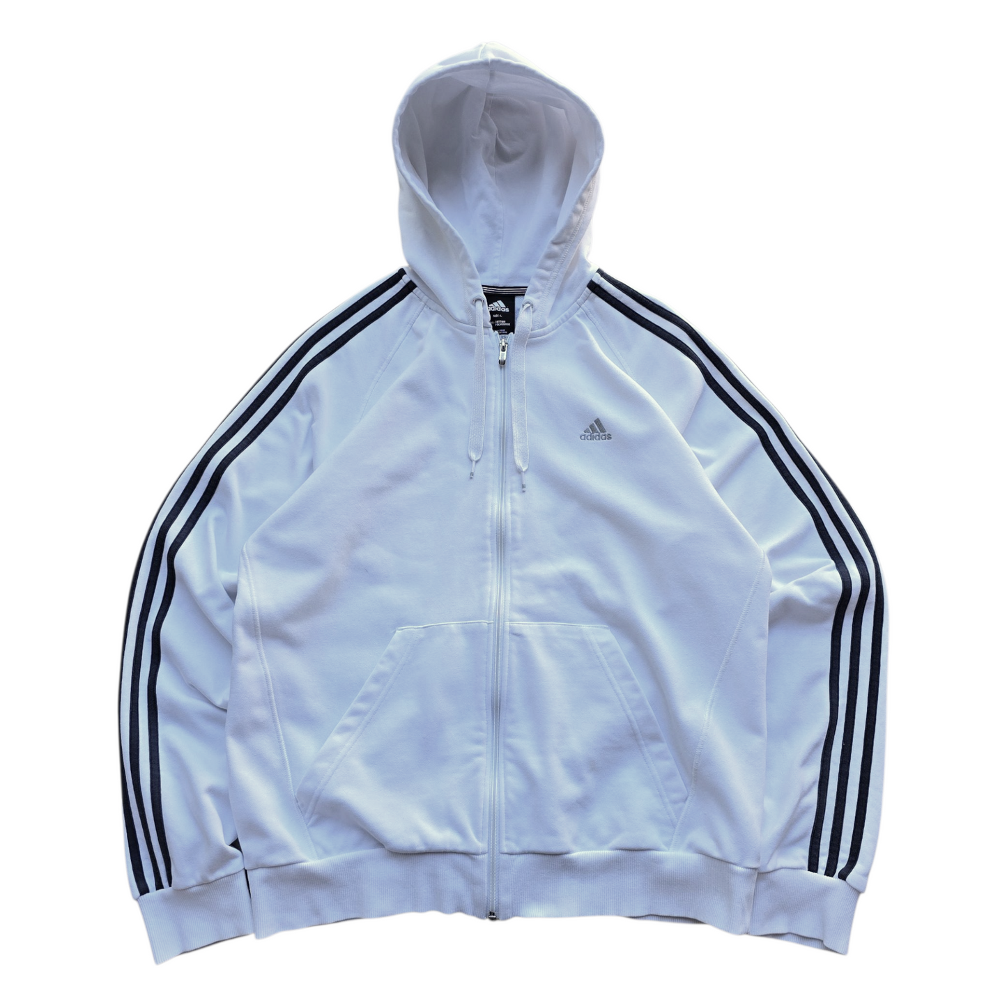 Y2K Adidas Full Zip Hoodie - L