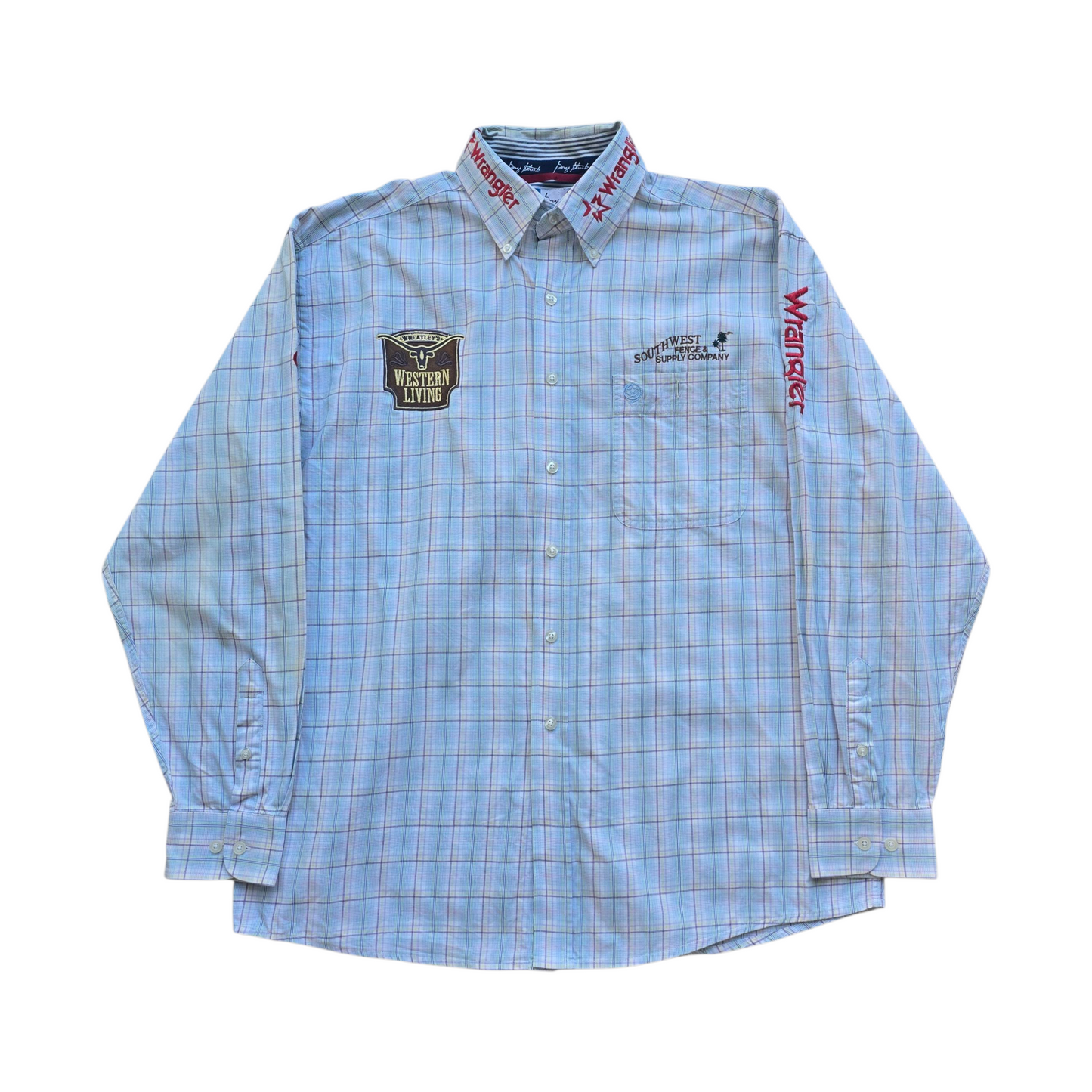 Vintage Wrangler Long Sleeve Button Up Shirt - L