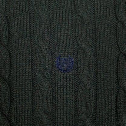 Vintage Chaps Ralph Lauren Cable Knit 1/4 Zip Sweater - L