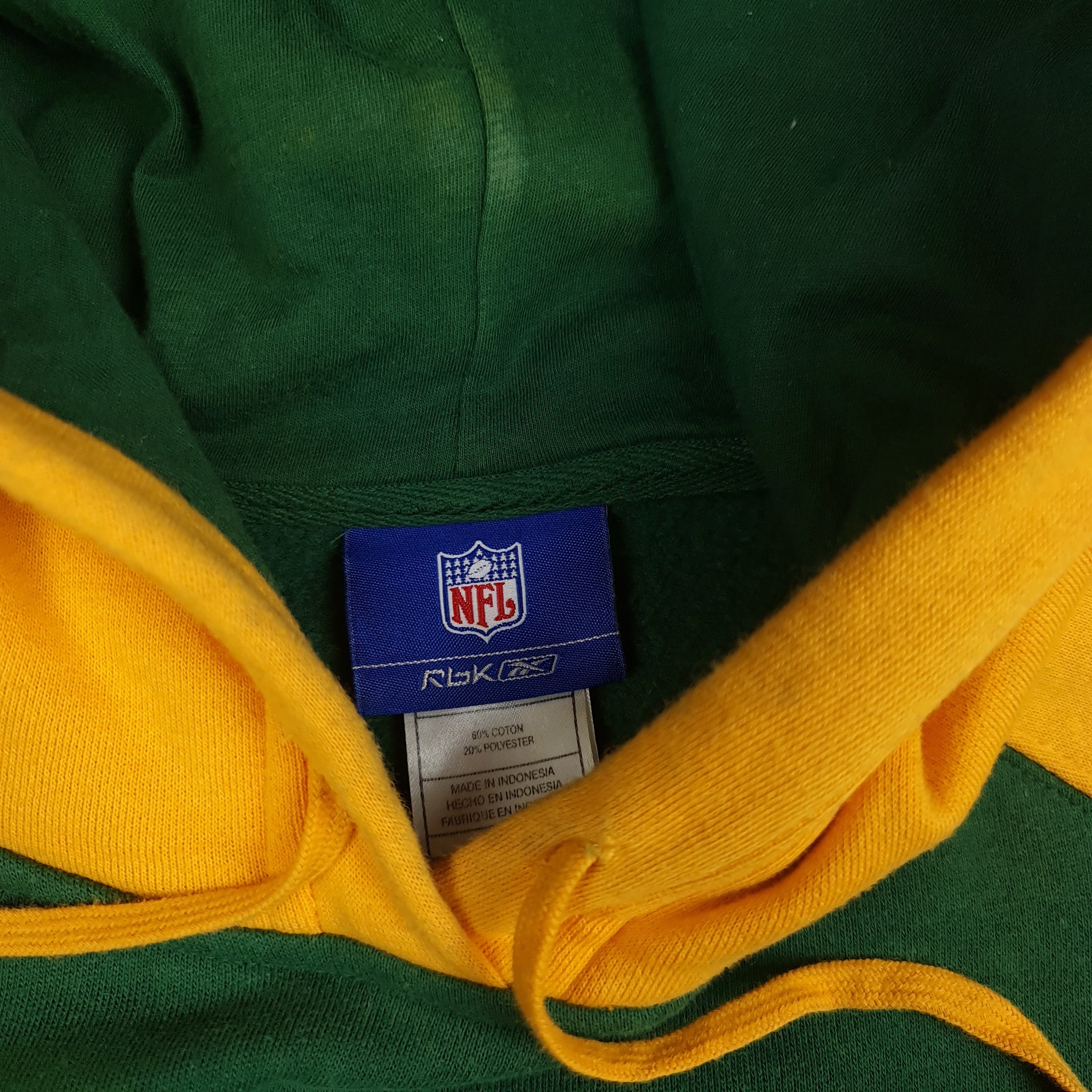 Green Bay Packers Reebok Vintage Collection Hoodie Sweatshirt Size XL Rare