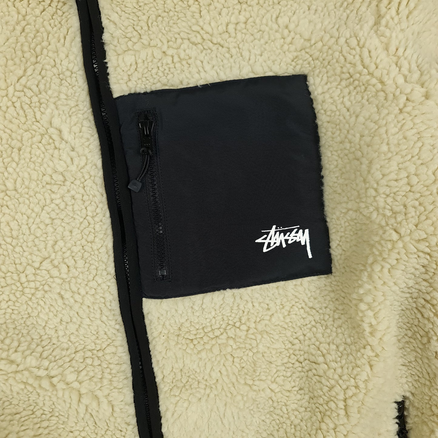 Stussy 8 Ball Reversible Fleece Jacket - L