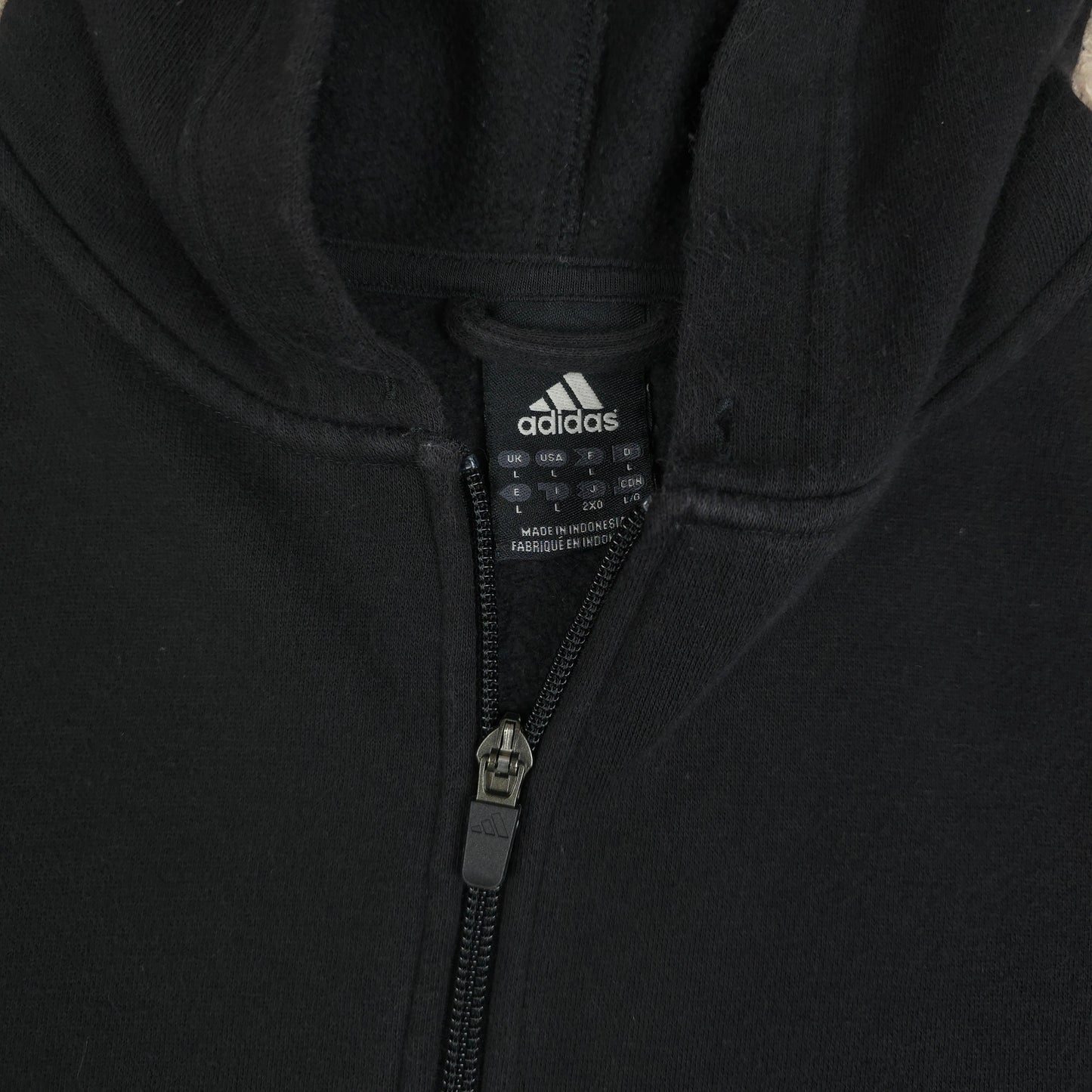 Y2K Adidas Full Zip Hoodie - L