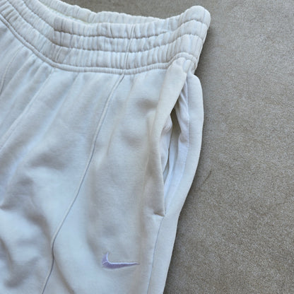 Nike Embroidered Swoosh Cream Sweatpants - WMNS S