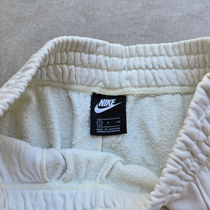 Nike Embroidered Swoosh Cream Sweatpants - WMNS S