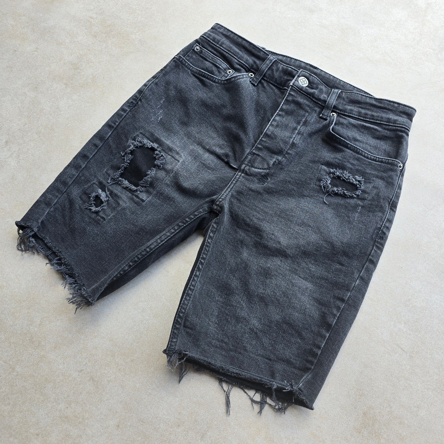 Ksubi Dagger Dan Distressed Shorts - 28