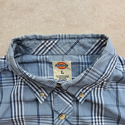 Y2K Dickies Short Sleeve Check Shirt - L