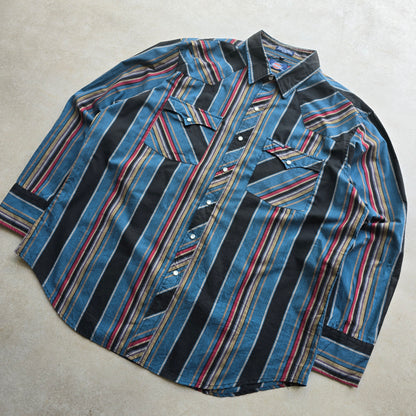 Vintage Dickies Long Sleeve Pearl Snap Shirt - XL