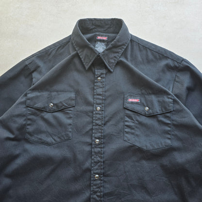 Vintage Dickies Long Sleeve Pearl Snap Shirt - L