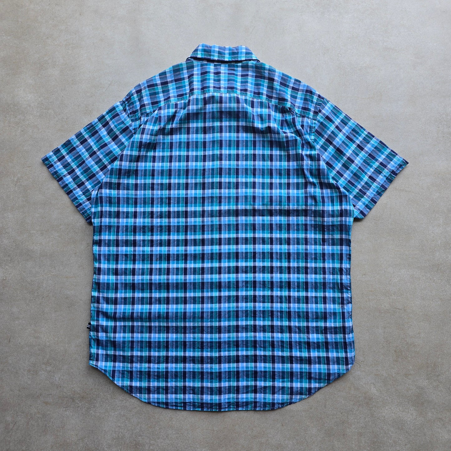 Nautica Plaid Short Sleeve Button Up Shirt - L