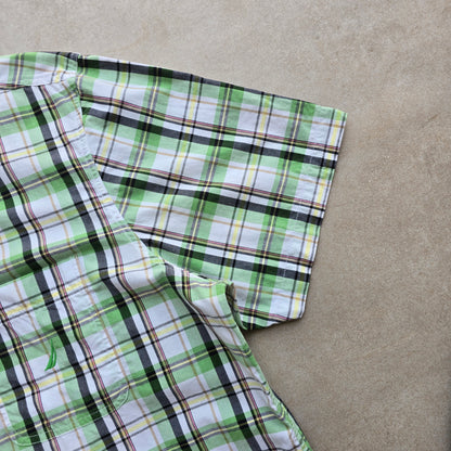Nautica Plaid Short Sleeve Button Up Shirt - L