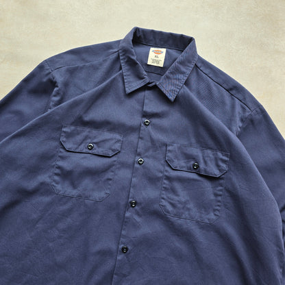 Y2K Dickies Long Sleeve Button Up Work Shirt - XL