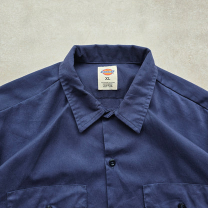 Y2K Dickies Long Sleeve Button Up Work Shirt - XL