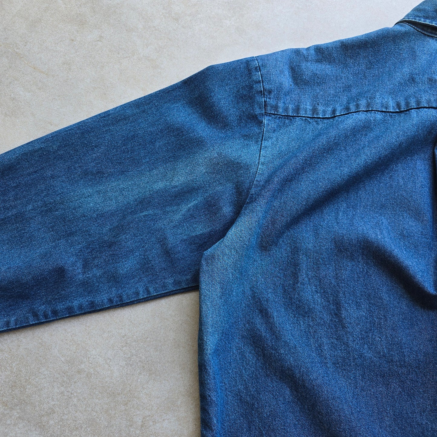 Vintage Dickies Sun Faded Denim Shirt - XL