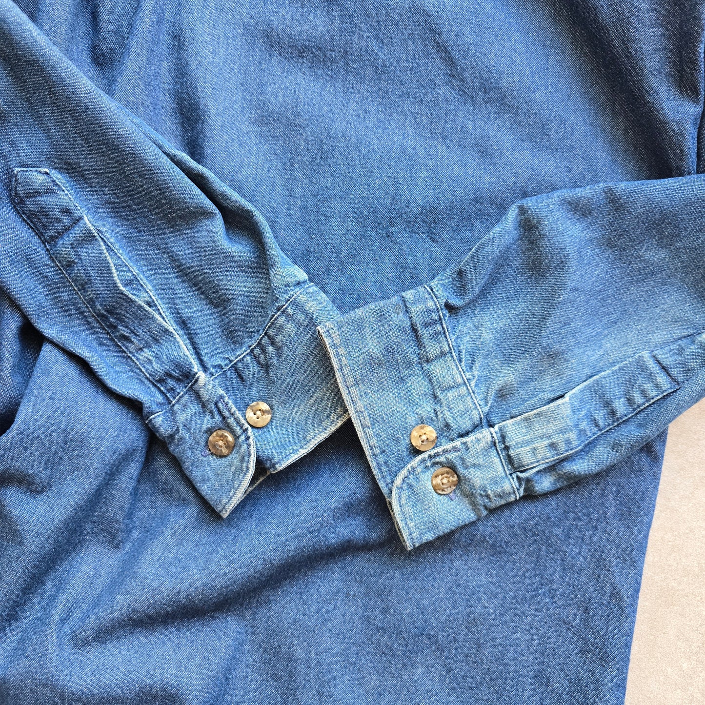 Vintage Dickies Sun Faded Denim Shirt - XL