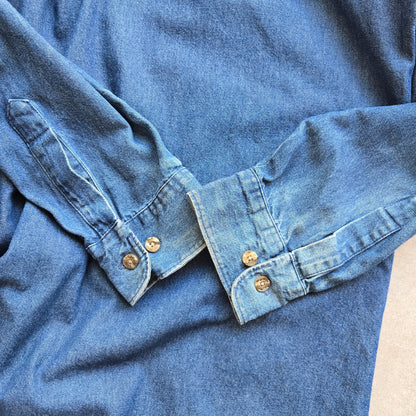 Vintage Dickies Sun Faded Denim Shirt - XL