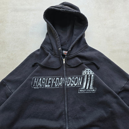 Harley Davidson Faded Full Zip Hoodie - XXL