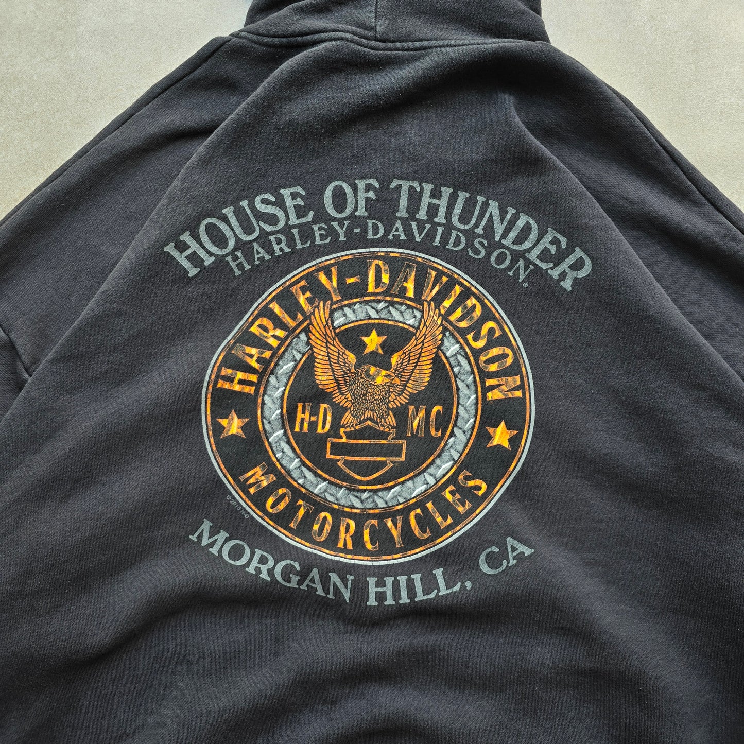 Harley Davidson Faded Full Zip Hoodie - XXL