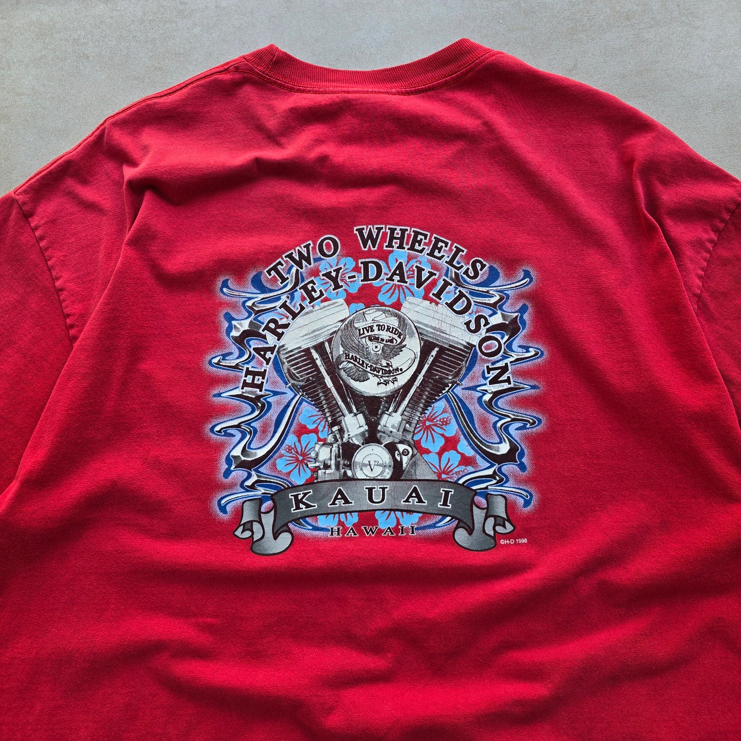 Vintage Harley Davidson Hawaii Faded Tee - XL/2XL