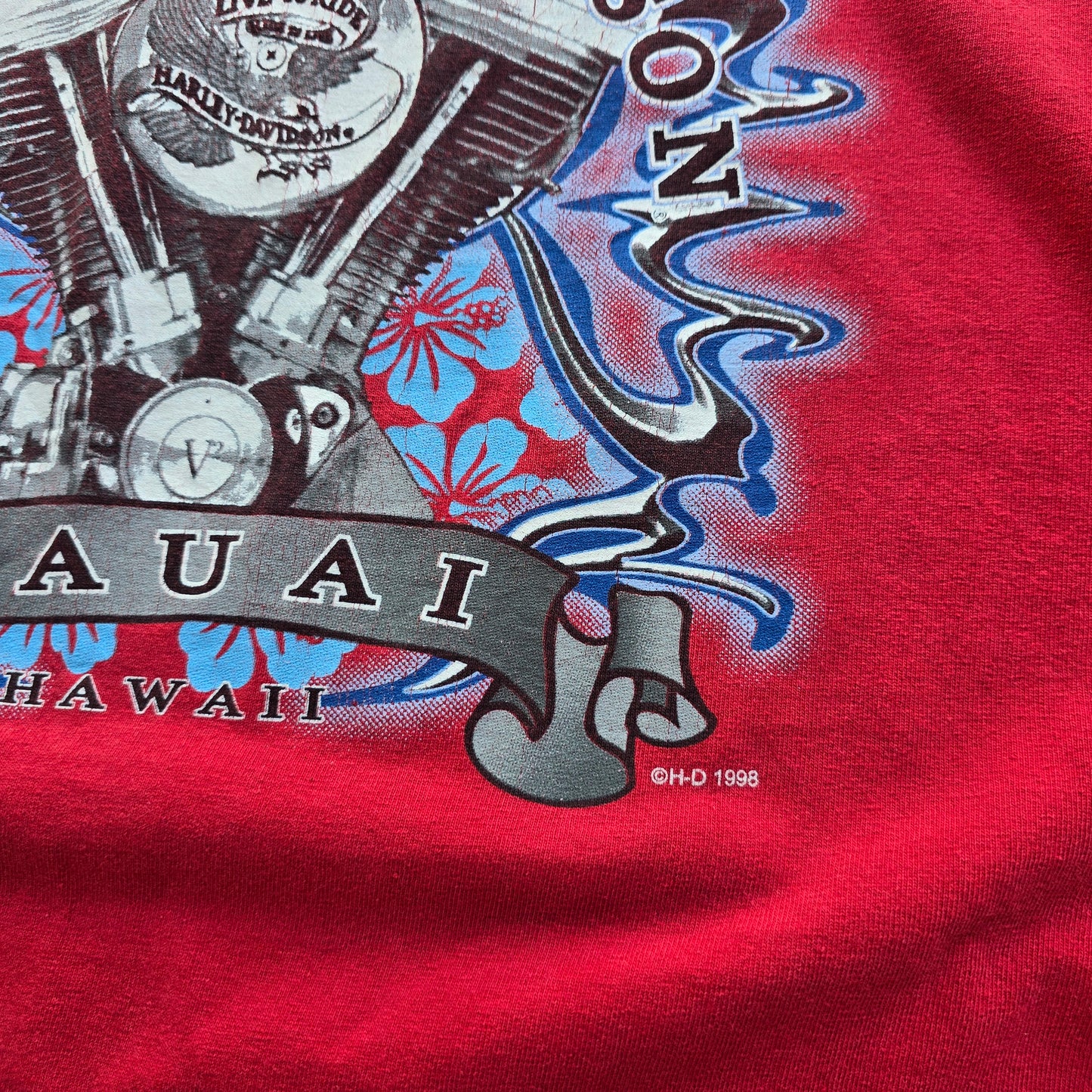 Vintage Harley Davidson Hawaii Faded Tee - XL/2XL