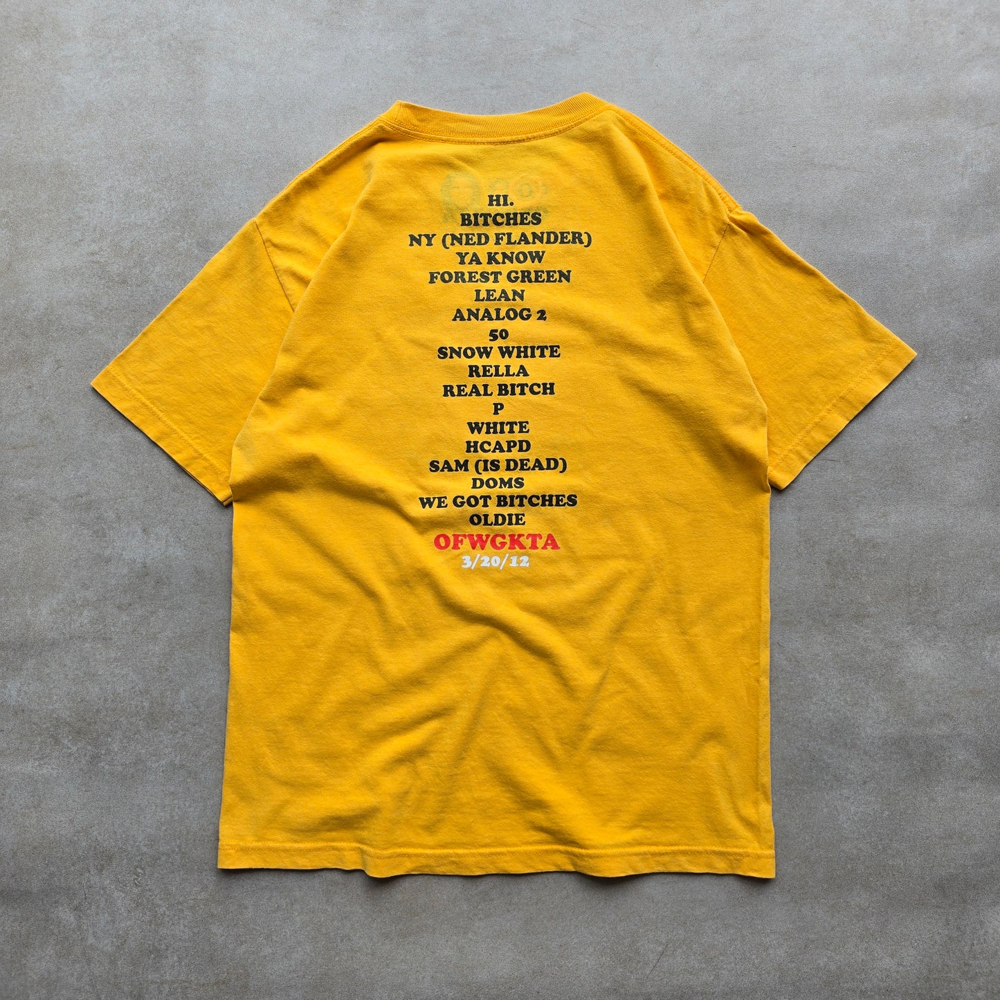 OFWGKTA Left Brain Nose 2012 Tour Tee - M